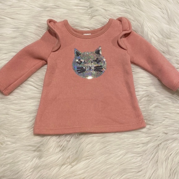 NWT Carter’s cat sweatshirt size 6m - Picture 1 of 3